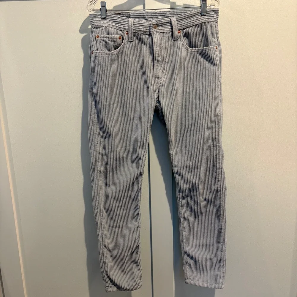 Levi's 512 Slim Taper Corduroy Pants 32x29 (Tag 32x30) Light Blue Wide Wale Y2K
